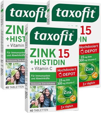 axofit® Zink 15 Histidin Depot 3x40 Tabletten Immunsystem Abwehrkräfte 10715473