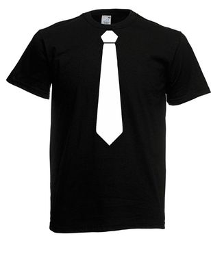 Herren T-Shirt l Krawatte Anzug Fliege l Größe bis 5XL