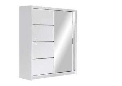 Kleiderschrank VISTA, Spiegel, Größenwahl, Schwebetürenschrank, Modern