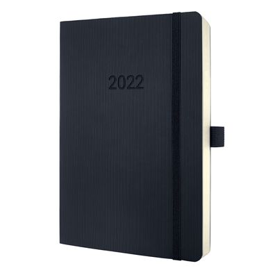 SIGEL C2220 Tageskalender Conceptum 2022 ca. A5 schwarz Softcover Terminplaner