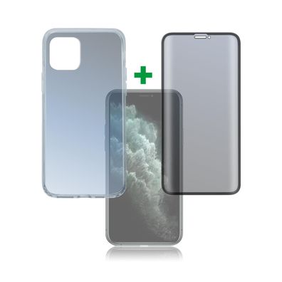 4smarts 360 Premium Protection Set mit Colour Frame Glas für Apple iPhone 11 Pro -