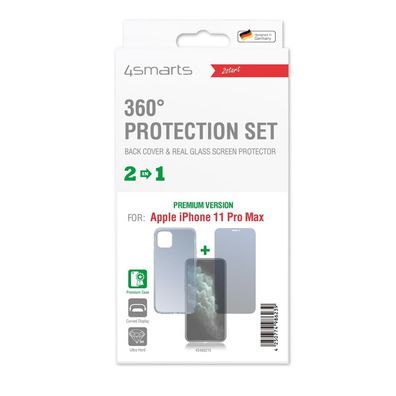 4smarts 360 Premium Protection Set für Apple iPhone 11 Pro Max - Transparent
