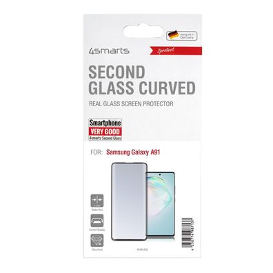 4smarts Second Glass Curved Colour Frame für Samsung Galaxy A91 - Schwarz
