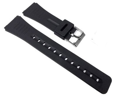 Minott Ersatzband Uhrenarmband Kunststoff Band schwarz 22mm