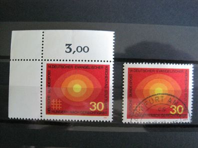 Bund MiNr. 595 Eckrand postfrisch * * & gestempelt (E 406)