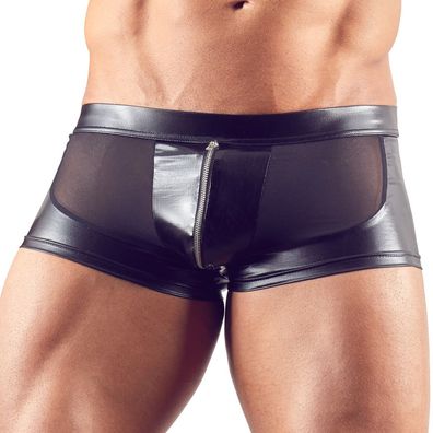 Herren Pants mit Zip M L XL Wetlook Netz schwarz Unterwäsche Unterhose "Bernard"