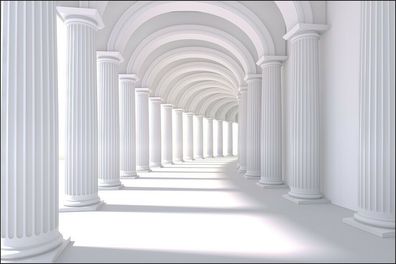 Muralo VLIES Fototapeten TAPETE 3D Effekt Magischer Tunnel Säulen Wandtapeten 134