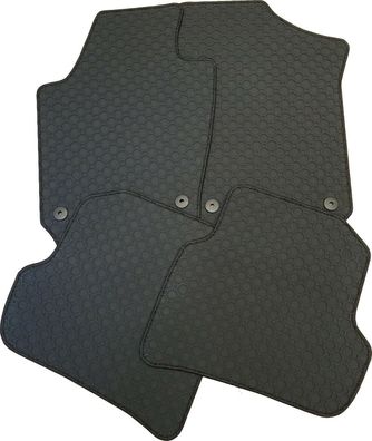 Gummi-Fußmatten 4-teilig schwarz für Polestar 2 mit Befestigungen