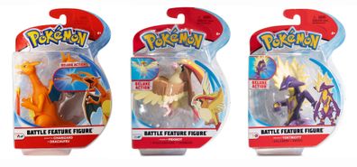 Pokémon Battle Figuren Wave 8 (14cm) Tauboss Glurak Riffex Actionfiguren Kampf