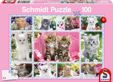 Schmidt Spiele 56135 Katzenbabys 100 Teile Kinderpuzzle Cats Kitty