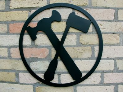 Installateur Klempner das Zunftzeichen aus 3mm Stahl D=40cm Innungszeichen Logo
