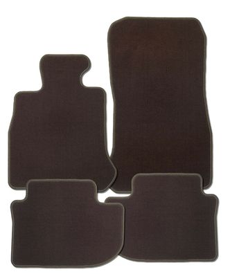 Fußmatten passend für BMW 7er G11 4-teilig in Velours Elegant dunkelbraun / brasil