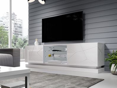TV-Lowboard Qiu 200 Modern Design TV-Schrank TV-Tisch Sideboard Schrank M24