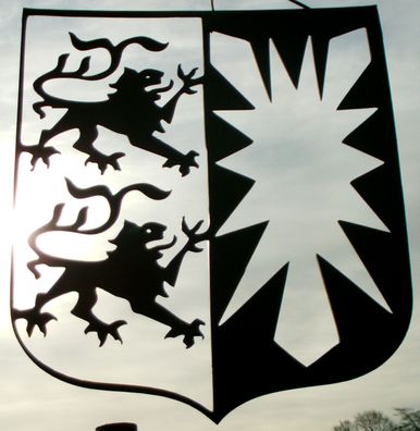 Schleswig Holstein Wappen aus 3mm Stahl H=40cm Fahnen Flagge Handarbeit Norden