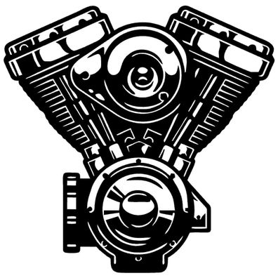 Harley Motor Evo Blockhead aus 3mm Stahl Höhe 60cm-100cm Handarbeit Motorrad