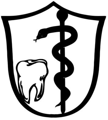 Zahnarzt das Zunftzeichen Wappen aus 3mm Stahl H=40-100cm ab 49€ Deko Praxis