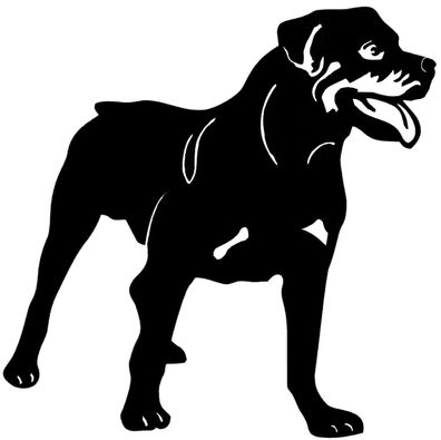 Rottweiler aus 3mm Stahl H=50cm-60cm mit oder ohne Erdspieß für Fans der Rasse
