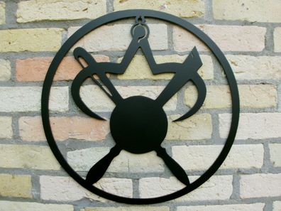 Drechsler aus 3mm Stahl handgefertigtes Innungsschild ab 46€ Maibaum Deko Logo