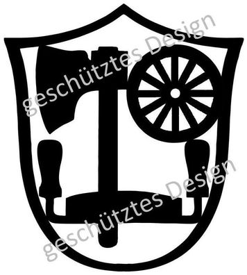 Wagner Stellmacher Wappen Zunftzeichen 40cm-100cm aus 3mm Stahl ab 49€