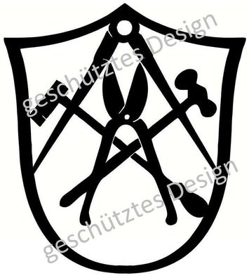 Spengler Klempner Wappen Zunftzeichen Deko 40cm-100cm aus 3mm Stahl ab 49€