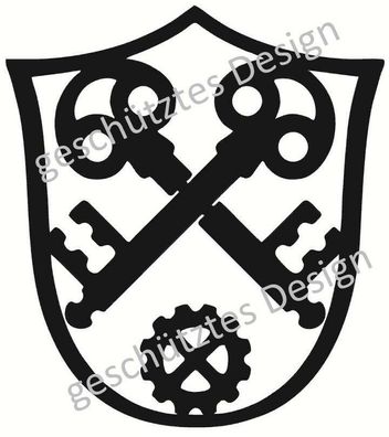 Schlosser Wappen Zunftzeichen Logo Deko 40cm-100cm aus 3mm Stahl ab 49€