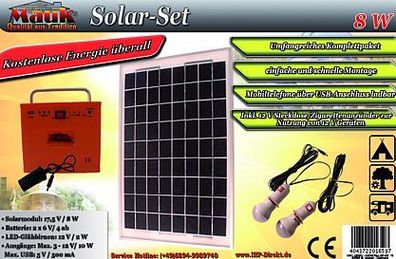 Solar Set Photovoltaik Anlage Solaranlage 8 W hochwertig #02