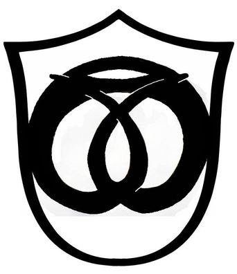 Bäcker (Brezel) das Zunftzeichen als Wappen von 40cm-100cm aus 3mm Stahl ab 49€