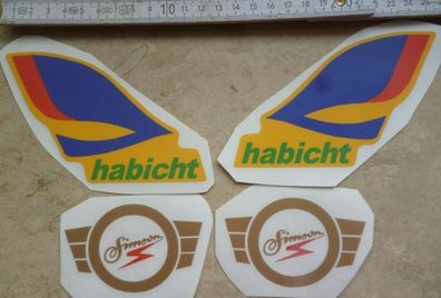 Habicht, SR4-4, Tankaufkleber, Rahmenaufkleber, Ostalgie, Raritäten, DDR