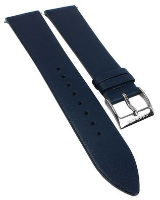 Junghans Chronoscope Uhrenarmband 21mm Leder blau 041/4775
