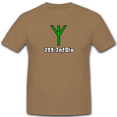 255 InfDiv Infanterie Division Wappen Abzeichen WK 2 - Hemd - T Shirt #5737