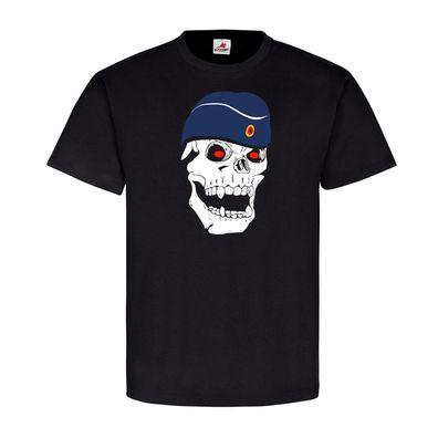deutscher Luftwaffensoldat Soldat Luftwaffe Schiffchen Skull - T Shirt #5609