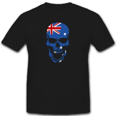 Australien Australia Canberra Skull Totenkopf Fahne Flagge flag - T Shirt #5457
