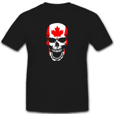 Canada Kanada Ottawa Skull Totenkopf Fahne Flagge flag - T Shirt #5456