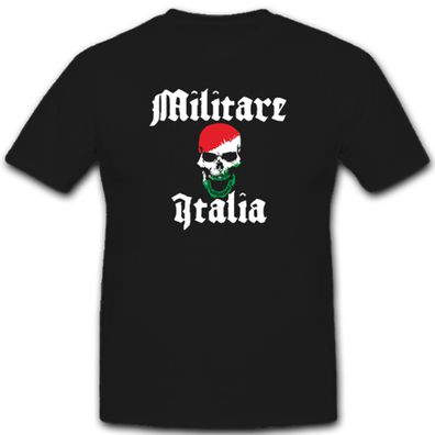 Militare Italia Italien Militär Totenkopf Fahne Flagge - T Shirt #5408