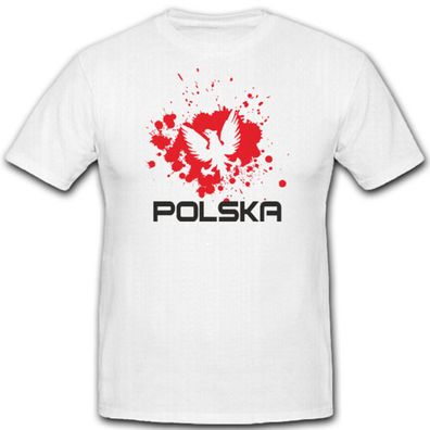 Rzeczpospolita Polska Polen Fahne Flagge Flag Adler Warschau - T Shirt #5275