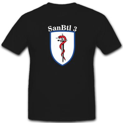 SanBtl 3 Sanitätsbataillon San Sani Bataillon Kompanie Wappen - T Shirt #5160