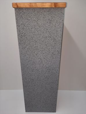 Dekosäule Grau Granit mit Holzoptik