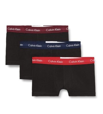 Calvin Klein C8 Shorts Herren Boxershorts, 3er Pack - Schwarz - Bund Mehrfarbig S-XL