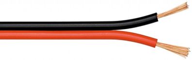 Lautsprecherkabel rot/ schwarz CCA100 m Spule, Querschnitt 2 x 2,5 mm²