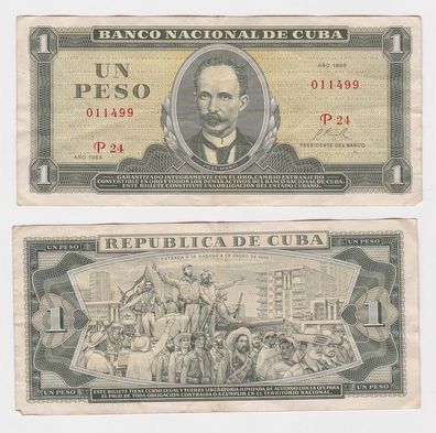 1 Peso Banknoten Cuba Kuba 1969 (150283)