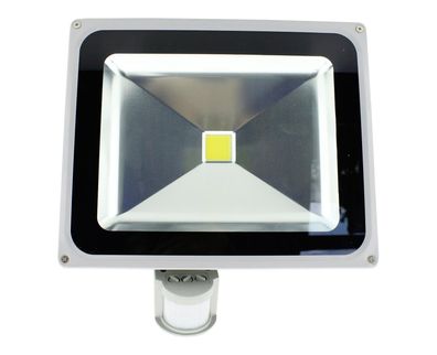 LED Flutlicht mit Sensor 30W, 3000K Warmweiß, IP65, Graues Gehäuse