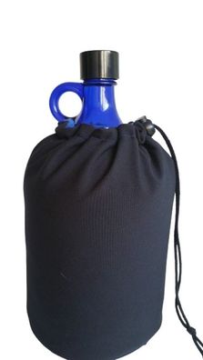 Tasche schwarzen Softshell - Henkelflasche Blauglas, ideal für Aquadea Kristall-Wi...