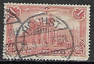 Deutsches Reich gestempelt Michel-Nummer 78A mit Zahnfehler unten rechts