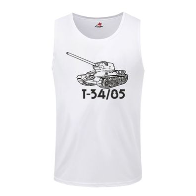 T34-85 Russischer Russland Sowjet Panzer Kanone Panzer - Tanktop / Unterhemd #4822