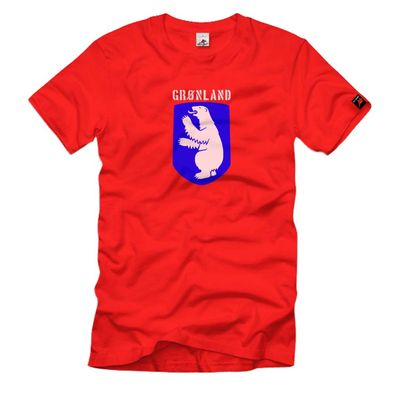 Grönland Fahne Flagge Wappen Abzeichen Emblem Eisbär - T Shirt #477