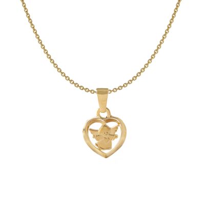 Acalee Schmuck Kinder-Halskette mit Herzengel Gold 333 / 8K Kinderschmuck 50-1012