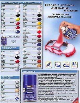 Revell Spray Color Farbe 100 ml, wählen Sie selbst aus 32 Farben