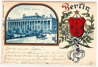 65451 Wappen Ak Berlin altes Museum 1900