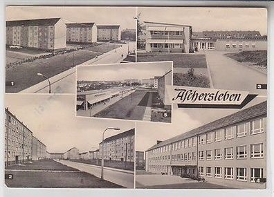 65558 Mehrbild Ak Aschersleben Kosmonautenviertel Kinderkrippe Oberschule 1966