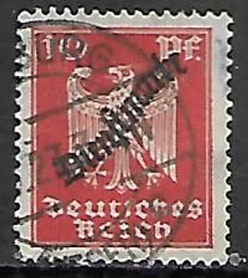 Deutsches Reich Dienstmarke gestempelt Michel-Nummer 107